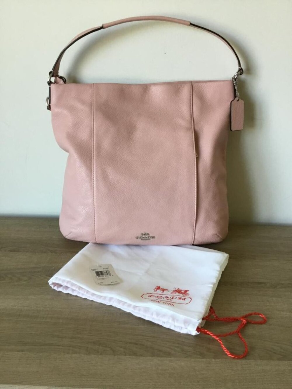 Coach Isabelle Pebble Leather Blush Pink Convertible Shoulder Crossbody NWT $395